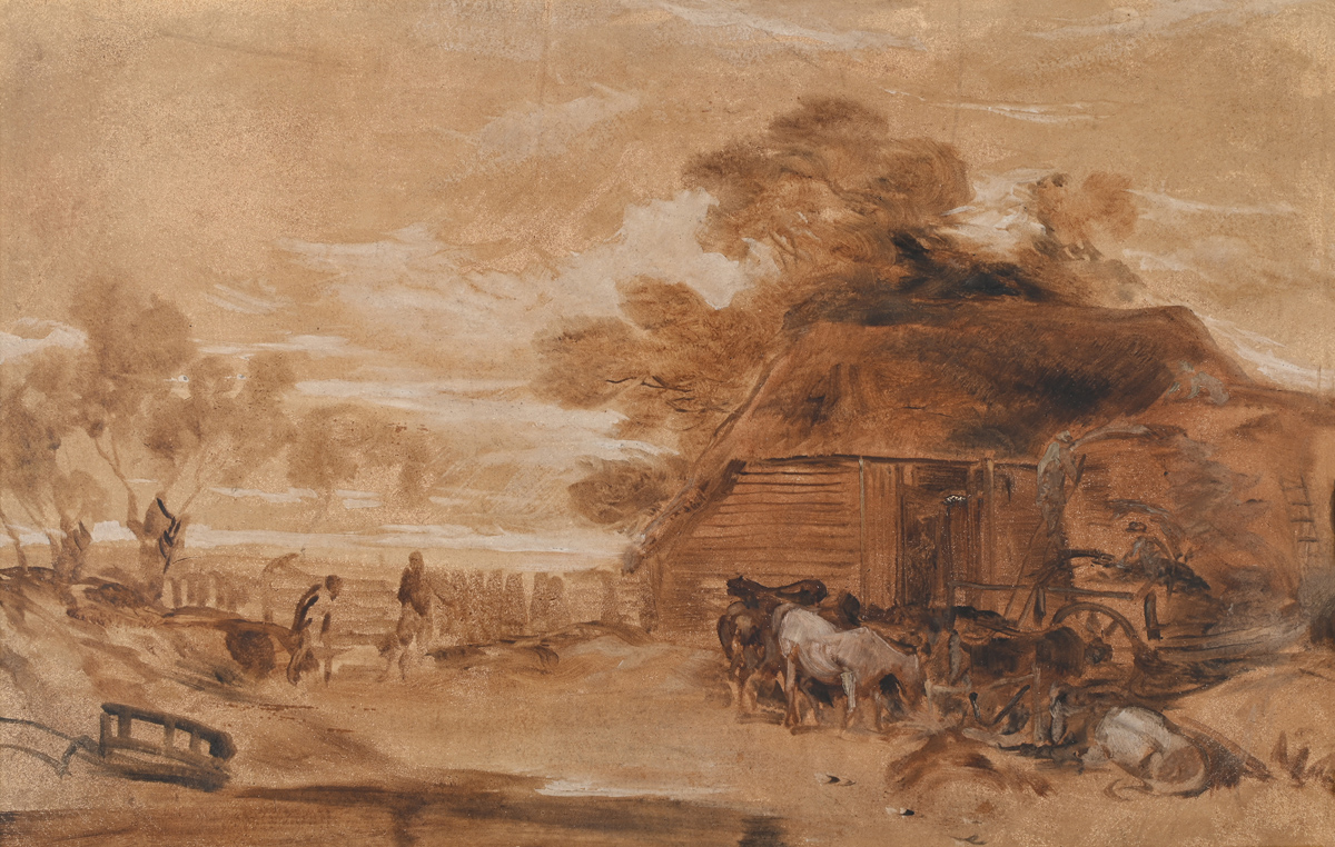 The Straw Yard by JMW Turner