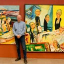 Adam Partridge With Two Paintings By John Bellany
