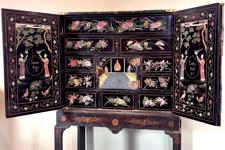 Chinese export Bantam work cabinet weighs in at auction