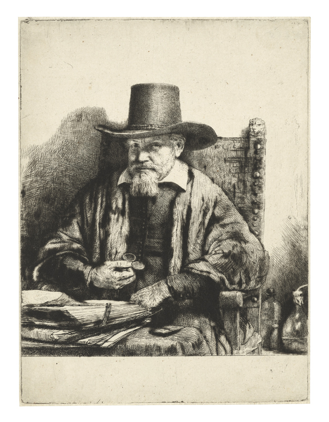 Rembrandt print Arnout Tholinx, Inspector