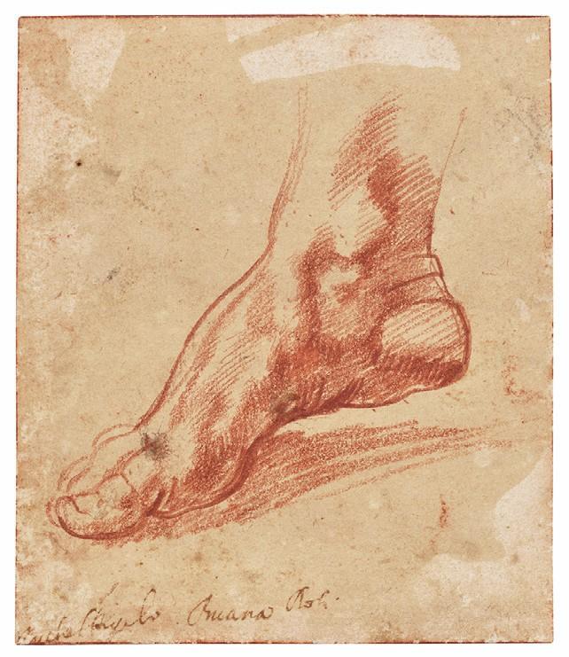 Michelangelo’s foot sketch