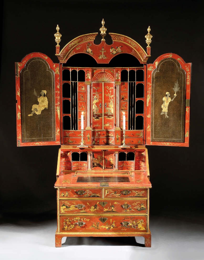 japanned bureau cabinet