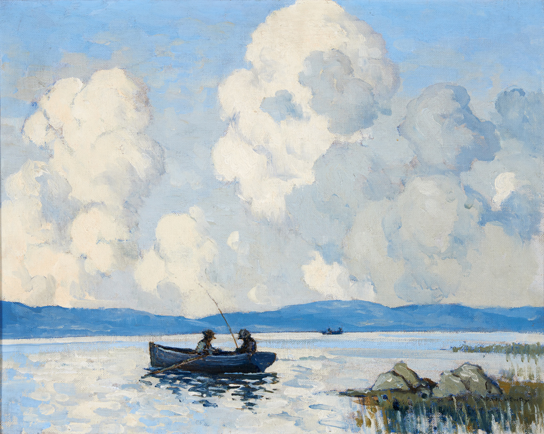 Dapping on Lough Mask, County Mayo by Paul Henry