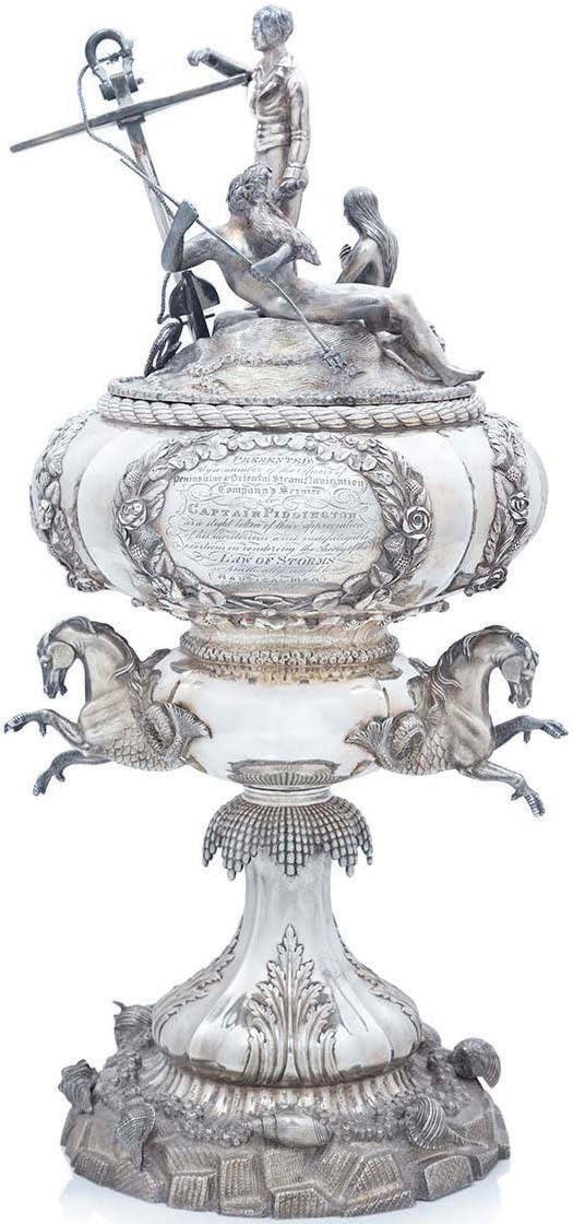 An Anglo-Indian silver trophy
