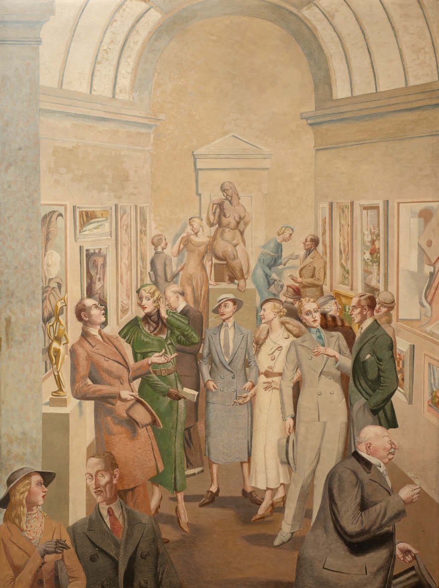 An oil painting titled The Private View