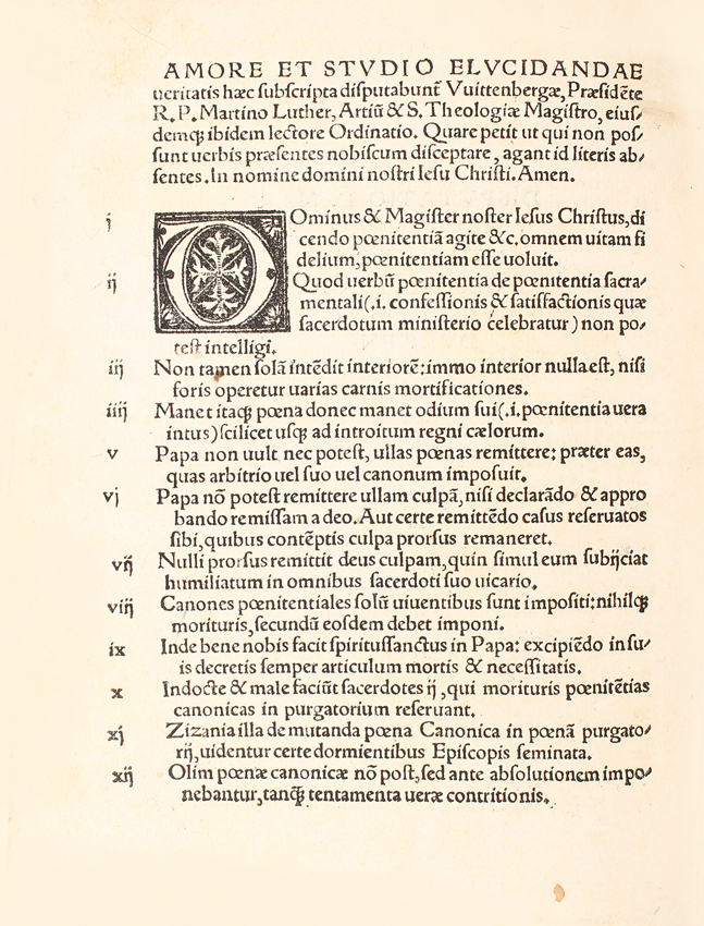 Martin Luther’s 95 Theses