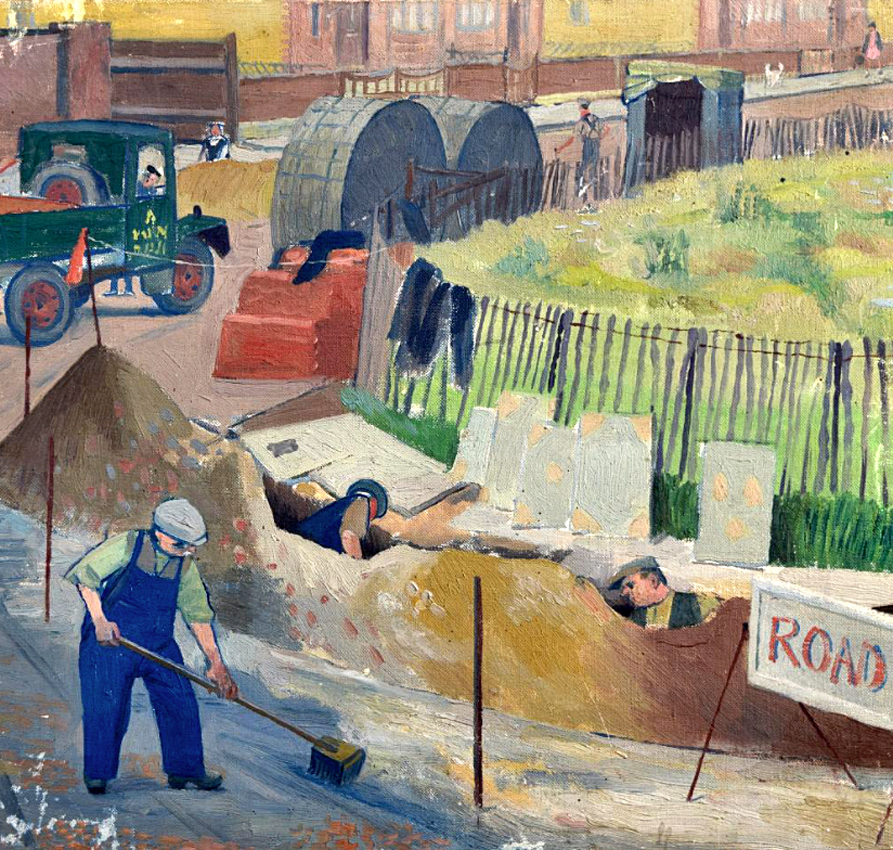 Roadworks by Evelyn Dunbar 