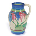 Clarice Cliff Bizarre lotus jug in Rudyard pattern