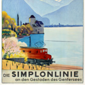 Travel poster advertising The Simplon Line