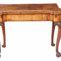 Antique walnut card table