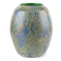 Monart Paisley pattern glass vase