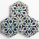 Ottoman hexagonal Iznik tiles