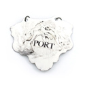Battersea enamel port label
