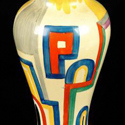 Clarice Cliff Tennis pattern Meiping vase