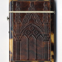 Victorian pressed tortoiseshell card case