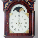 Mahogany eight-day painted dial clock