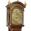 18th century longcase clock in green japanned case