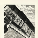 Lithograph by CRW Nevinson from the ‘Building Aircraft’ series