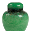 Monart jar and cover in mottled green