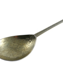 Silver gilt seal top spoon