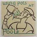 Carters Poole Pottery tile designed by Edward Bawden