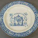 Transfer Printed Pottery Masonic plate