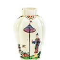 Worcester Porcelain vase with Long Eliza figure
