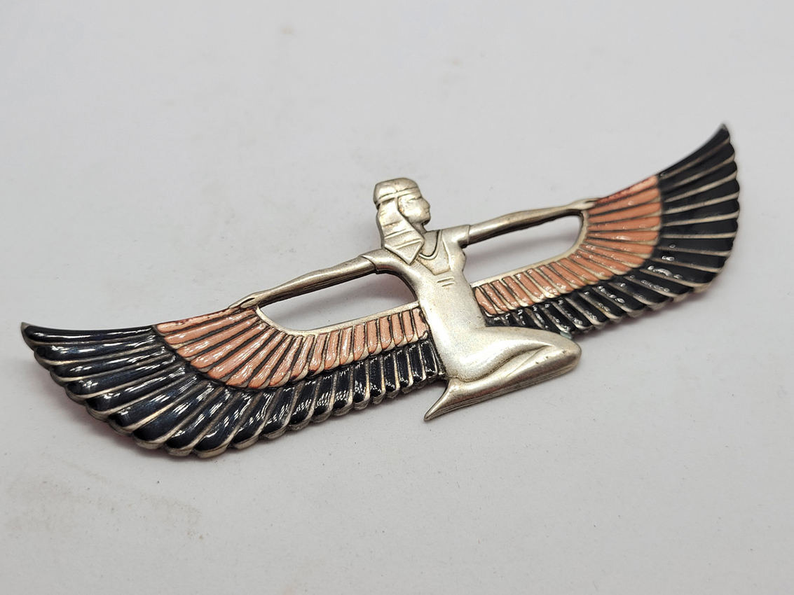 Egyptian goddess brooch