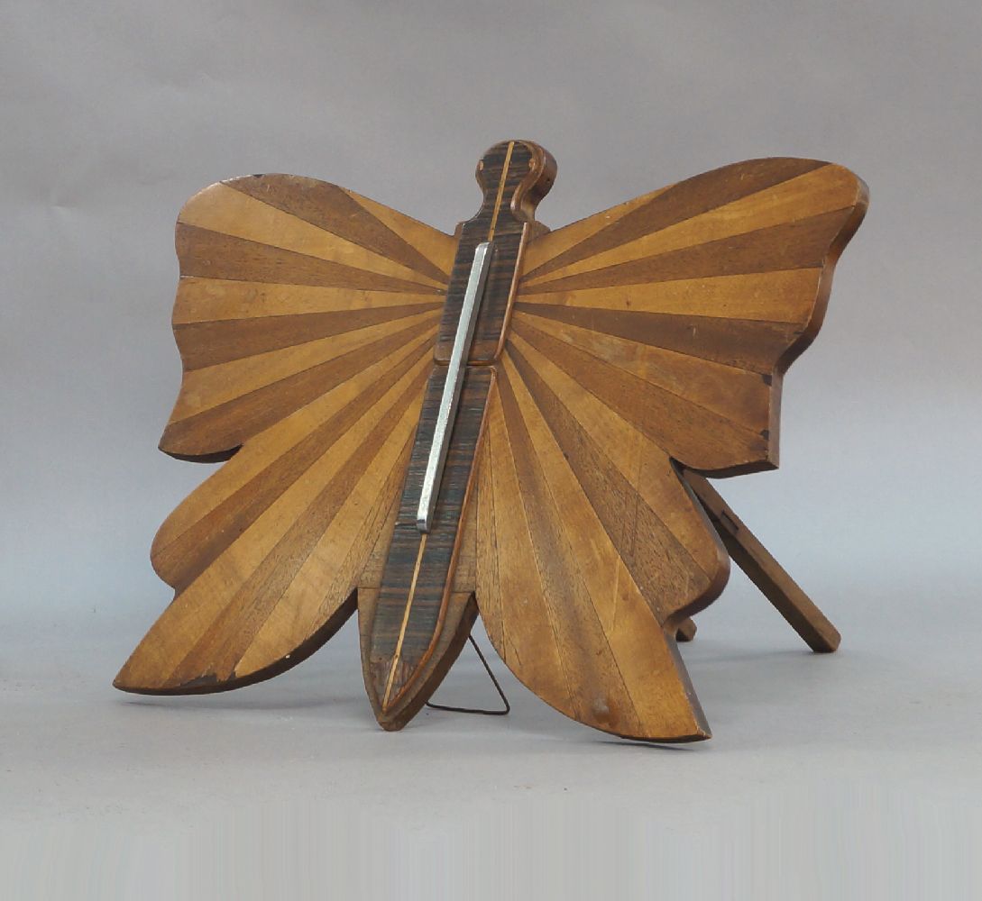 A wooden firescreen