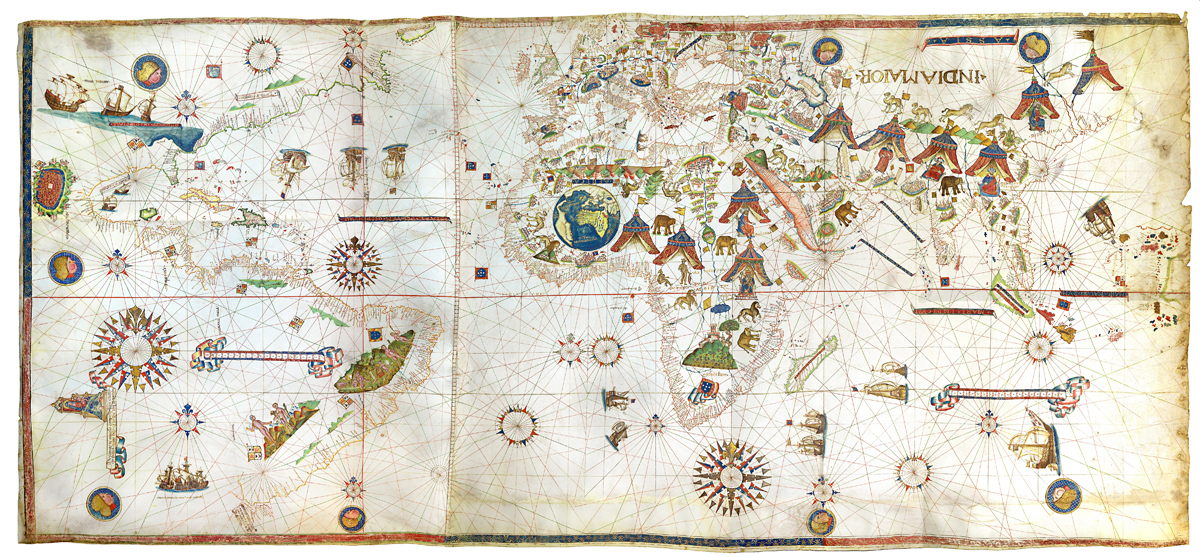 Portolan chart by Vesconte Maggiolo 