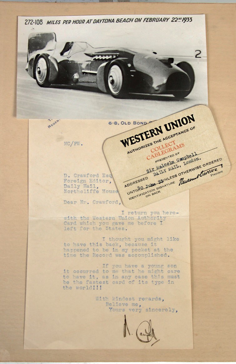 Malcolm Campbell memorabilia 